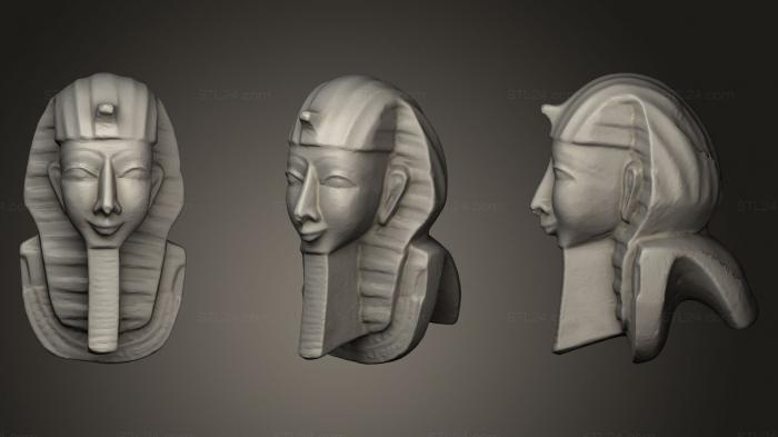 Египетские статуи и рельефы (Фараон, STKE_0016) 3D модель для ЧПУ станка